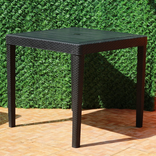 Table Carré Tréssée Pieds Droits