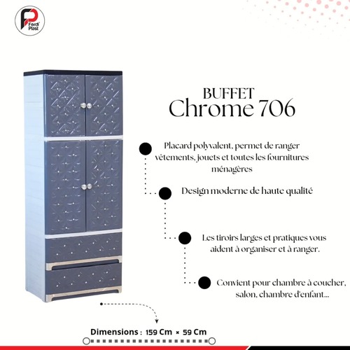 Buffet Chrome Plastiques Qualité Supérieure 706 Design et Pratique