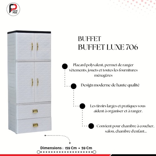 Buffet Plastique Luxe 706 Rangement Élégant Qualité Supérieure – Image 2