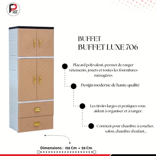 Buffet Plastique Luxe 706 Rangement Élégant Qualité Supérieure – Image 3
