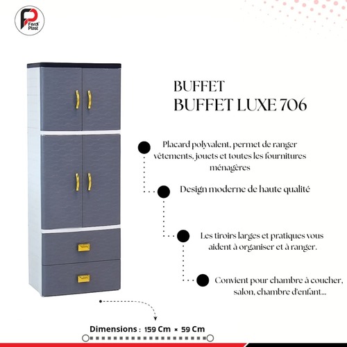 Buffet Plastique Luxe 706 Rangement Élégant Qualité Supérieure – Image 4