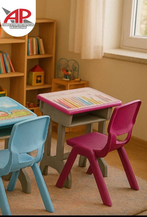 Bureau avec chaises pour enfant Plusieur Couleurs Disponible – Image 5