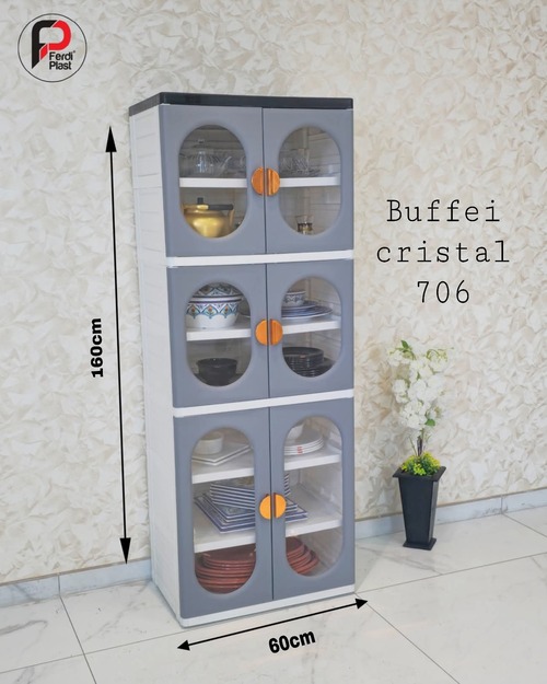 Buffets Pour Cuisine Cristal 7 étagères Élégant et Pratique – Image 2