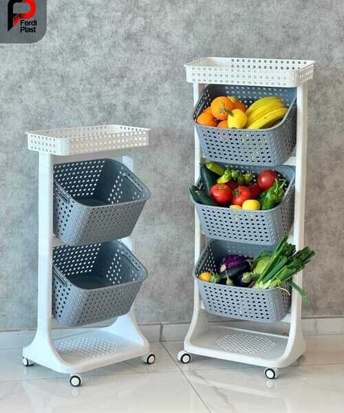 Chariot de rangement pratique et élégant 3 paniers