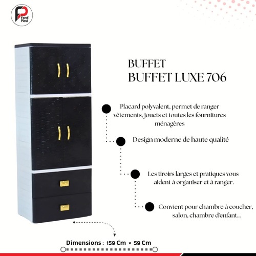 Buffet Plastique Luxe 706 Rangement Élégant Qualité Supérieure